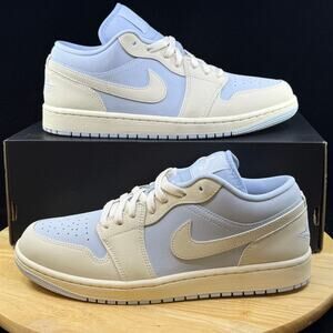 Nike IB4003-407 Air Jordan 1 Low "Hydrogen Blue/Sail" Women's Size 11/ MENS 9.5